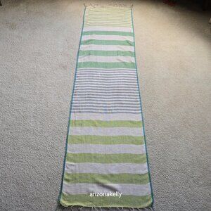 NWOT Linen Gudrun Sjödén Scarf Green Grey Sweden Scandinavian